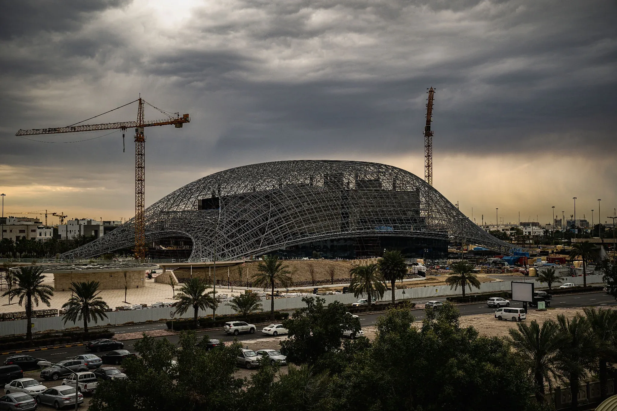 Large-scale construction project in progress